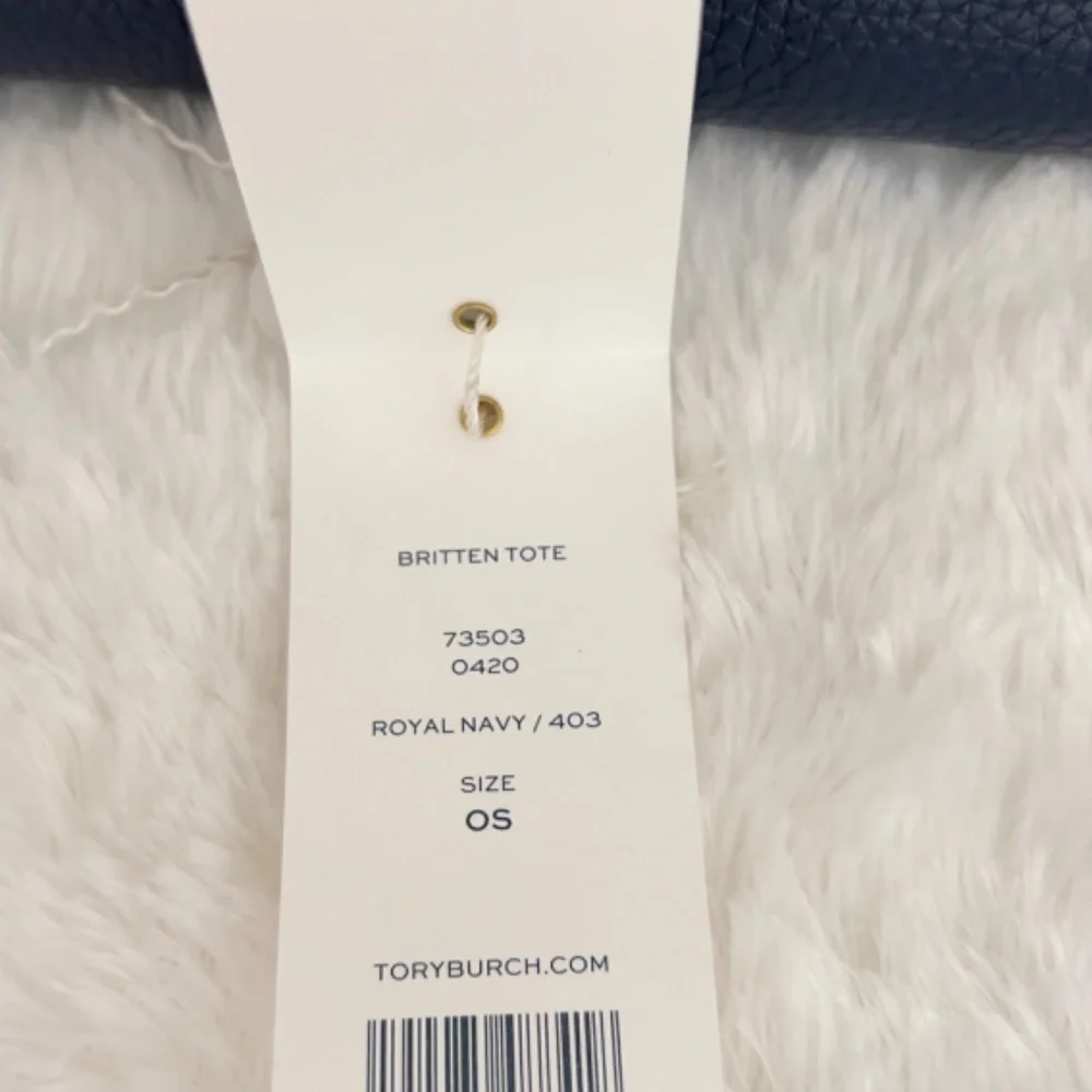 Tory Burch Britten Tote Royal Navy - Picture 9 of 9